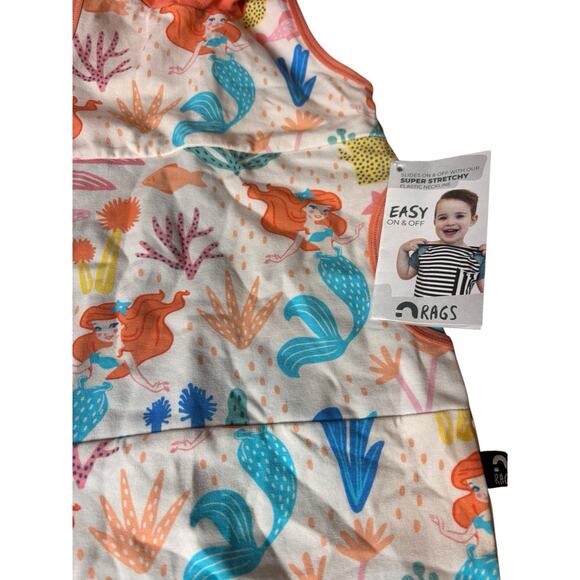 RAGS Little Mermaid Hooded Romper 3-6 Months Disney New With Tags - Picture 3 of 5